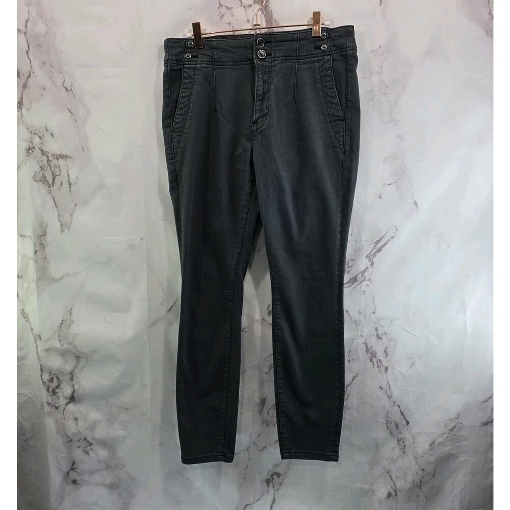 Pilcro Jeans Womens 29 Gray High Rise Skinny Sailor Button Denim Anthropologie